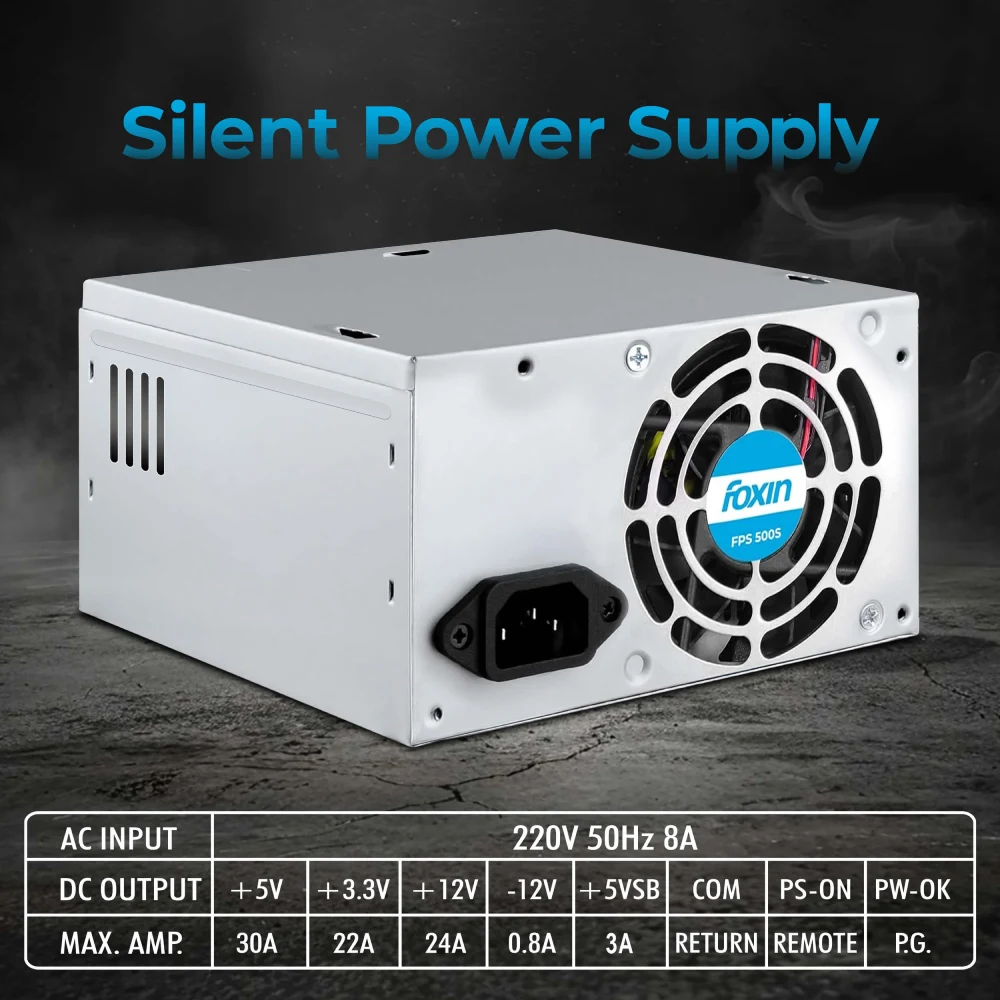Foxin Desktop Power Supply 500w view 2